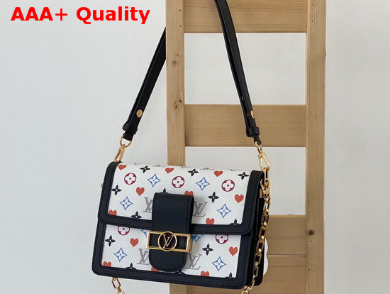 Louis Vuitton Game On Dauphine MM Handbag in White Transformed Game On Monogram Canvas M57463 Replica