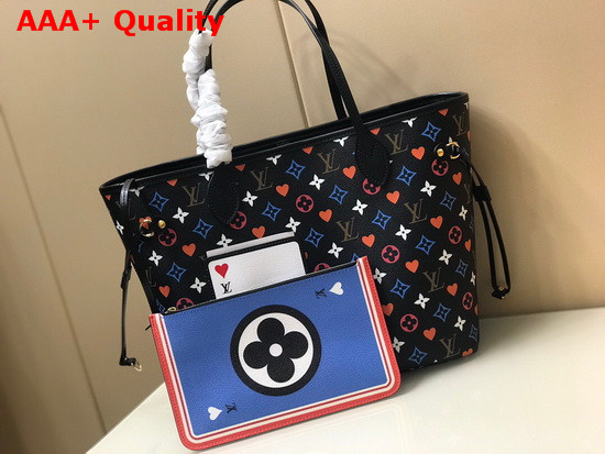 Louis Vuitton Game On Neverfull MM Tote in Black Transformed Game On Monogram Canvas M57483 Replica