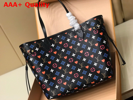 Louis Vuitton Game On Neverfull MM Tote in Black Transformed Game On Monogram Canvas M57483 Replica