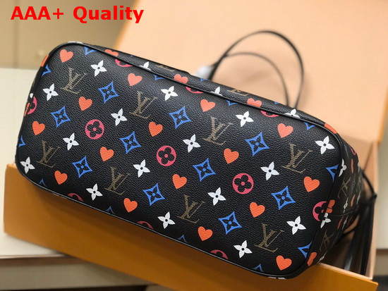 Louis Vuitton Game On Neverfull MM Tote in Black Transformed Game On Monogram Canvas M57483 Replica