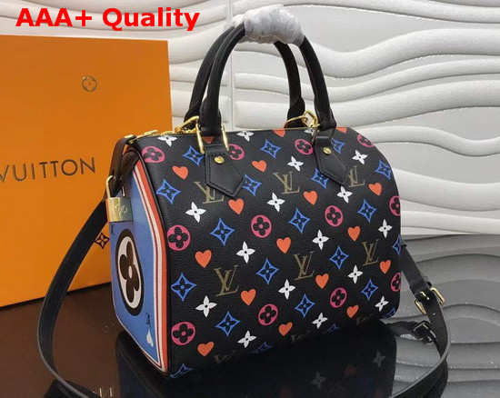 Louis Vuitton Game On Speedy Bandouliere 25 Black Transformed Game On Monogram Canvas Replica