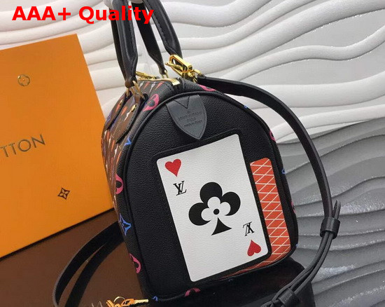 Louis Vuitton Game On Speedy Bandouliere 25 Black Transformed Game On Monogram Canvas Replica