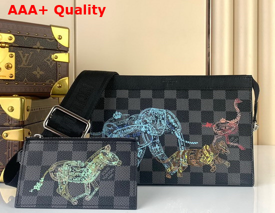 Louis Vuitton Gaston Wearable Wallet Damier Graphite Canvas N64608 Replica