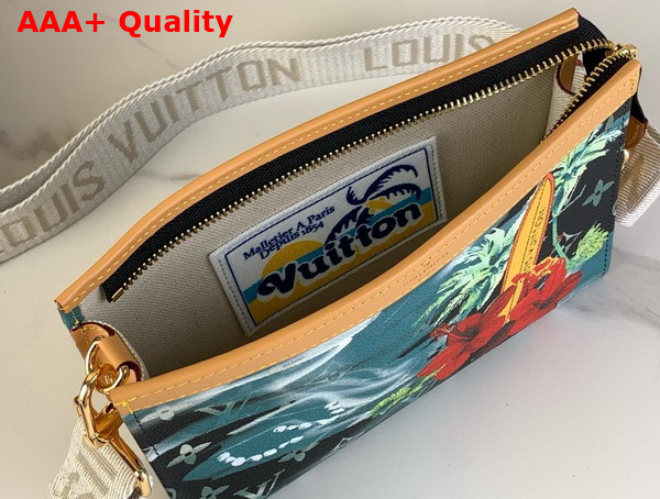 Louis Vuitton Gaston Wearable Wallet in Navy Blue Monogram Surfin Coated Canvas M83466 Replica