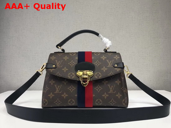 Louis Vuitton Georges BB Monogram Canvas with Navy Cherry Stripe Replica