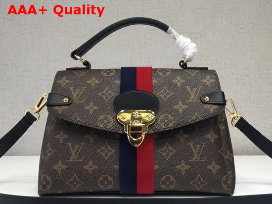 Louis Vuitton Georges BB Monogram Canvas with Navy Cherry Stripe Replica