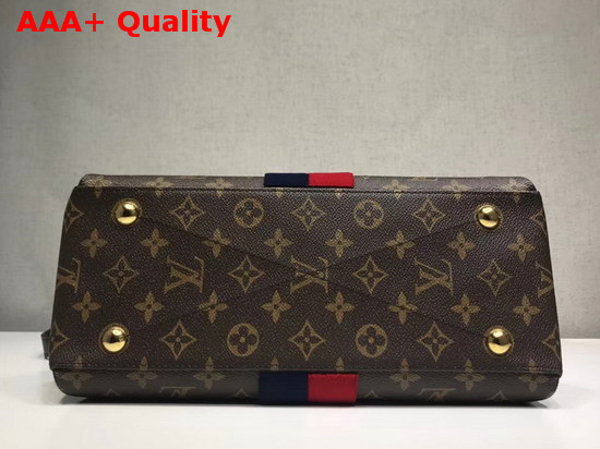 Louis Vuitton Georges MM Monogram Canvas with Navy Cherry Stripe Replica