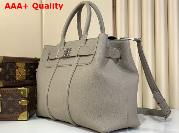 Louis Vuitton Georges Tote MM Gray Cuir Millesime Calfskin Leather M11664 Replica