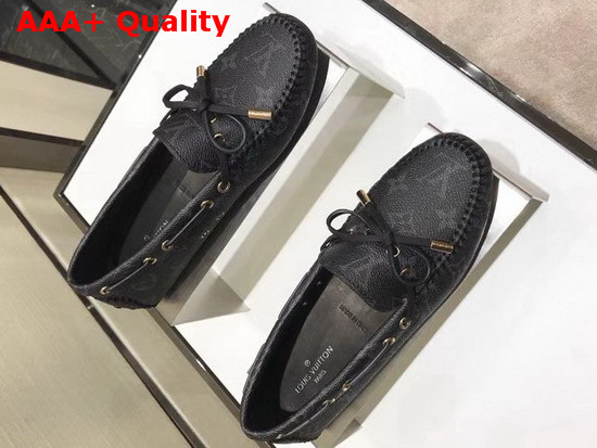 Louis Vuitton Gloria Loafer Monogram Eclipse Canvas Replica