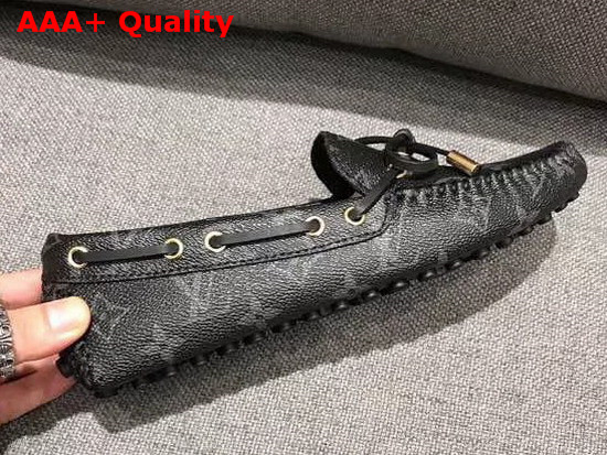 Louis Vuitton Gloria Loafer Monogram Eclipse Canvas Replica