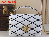 Louis Vuitton Go 14 MM Bag White and Black Lambskin M22890 Replica