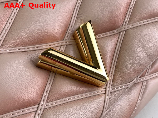 Louis Vuitton Go 14 MM Bag in Beige and Pink Lamb Leather Replica