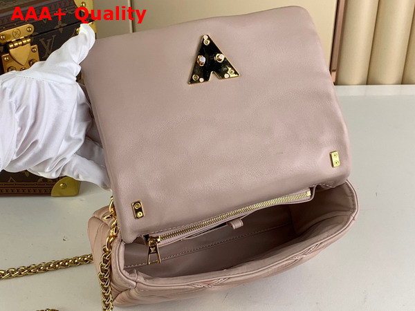 Louis Vuitton Go 14 MM Bag in Beige and Pink Lamb Leather Replica