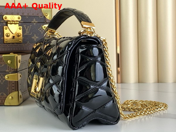 Louis Vuitton Go 14 MM Bag in Black Patent Leather Replica