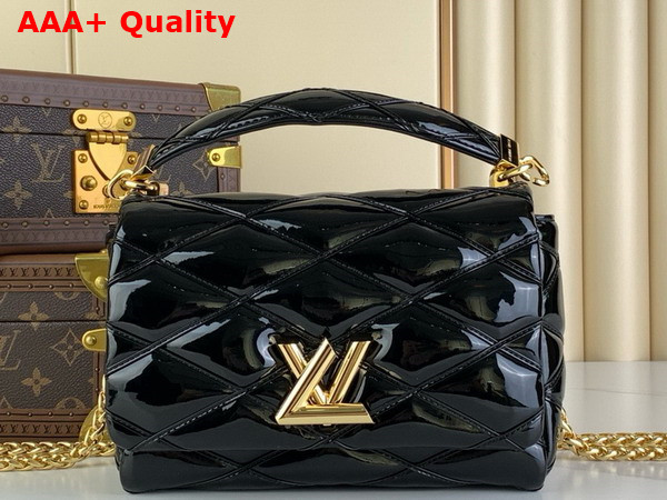 Louis Vuitton Go 14 MM Bag in Black Patent Leather Replica