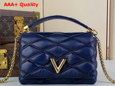 Louis Vuitton Go 14 MM Bag in Navy Blue Lamb Leather M23682 Replica