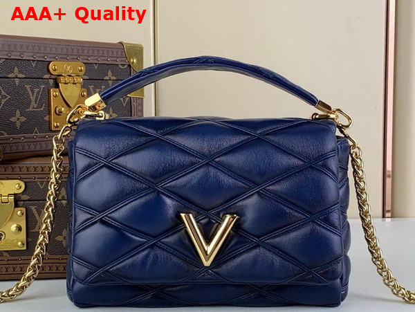 Louis Vuitton Go 14 MM Bag in Navy Blue Lamb Leather M23682 Replica