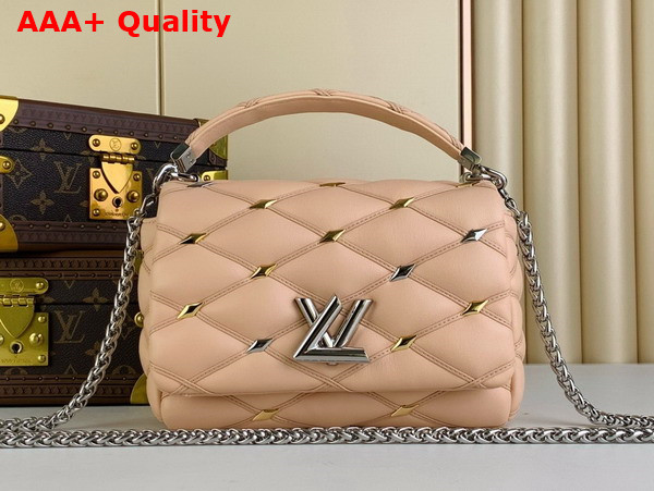 Louis Vuitton Go 14 MM Handbag in Beige Quilted Lambskin with Distinctive Malletage Pattern M24151 Replica