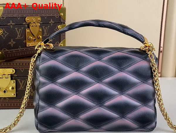 Louis Vuitton Go 14 MM Handbag in Black and Pink Lamb Leather M23569 Replica