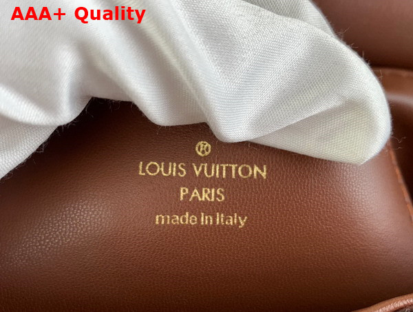 Louis Vuitton Go 14 MM Handbag in Brown and Black Lamb Leather Replica