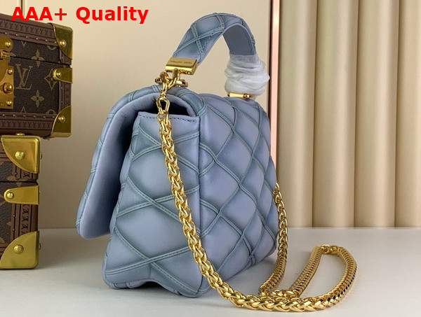 Louis Vuitton Go 14 MM Handbag in Ecume Gray Quilted Lambskin M24186 Replica