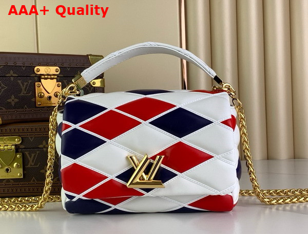 Louis Vuitton Go 14 MM Handbag in Multicolor Quilted Lambskin Malletage Pattern Replica