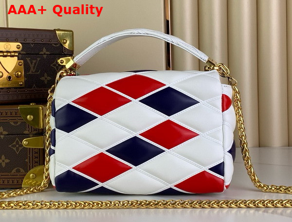 Louis Vuitton Go 14 MM Handbag in Multicolor Quilted Lambskin Malletage Pattern Replica