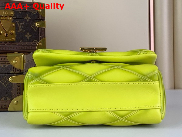 Louis Vuitton Go 14 MM Handbag in Neon Yellow Quilted Lambskin Replica