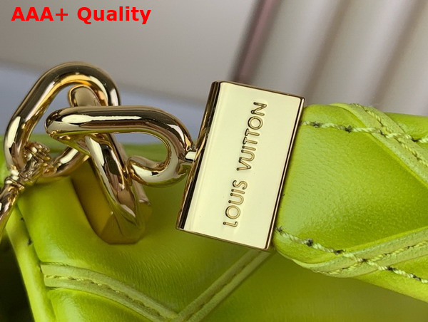 Louis Vuitton Go 14 MM Handbag in Neon Yellow Quilted Lambskin Replica