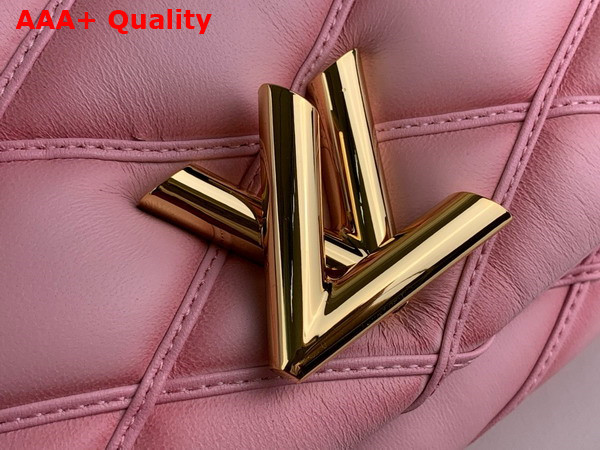 Louis Vuitton Go 14 MM Handbag in Pink Lambskin Quilted Malletage Pattern Replica