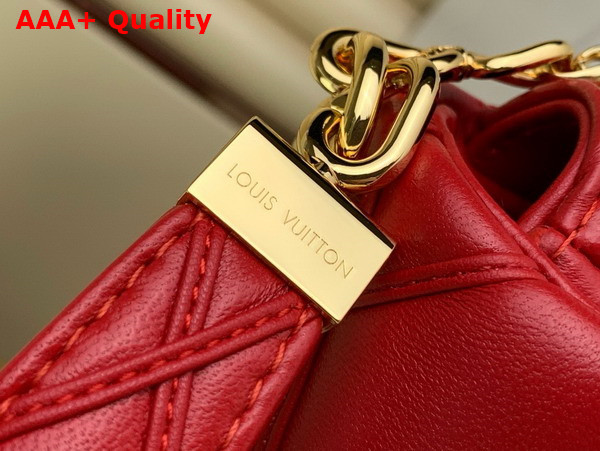 Louis Vuitton Go 14 MM Handbag in Red Lambskin in a Quilted Pattern M25106 Replica