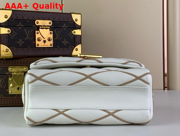 Louis Vuitton Go 14 MM Handbag in White and Nude Quilted Lambskin Replica