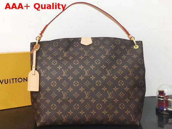 Louis Vuitton Graceful MM Hobo Monogram Coated Canvas Beige Lining M43704 Replica