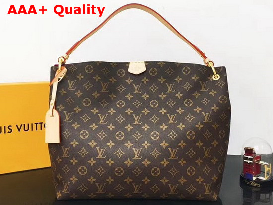 Louis Vuitton Graceful MM Hobo Monogram Coated Canvas Pivoine Lining M43703 Replica