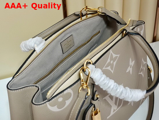 Louis Vuitton Grand Palais Tote Bag Bicolor Monogram Empreinte Leather Dove Cream Replica