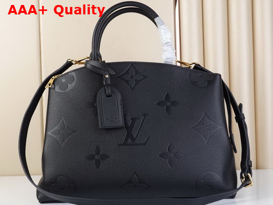 Louis Vuitton Grand Palais Tote Bag Black Monogram Empreinte Leather M45811 Replica