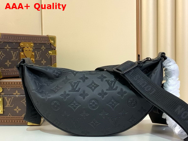 Louis Vuitton Hamac Bag PM Black Monogram Shadow Embossed Cowhide Leather M12510 Replica