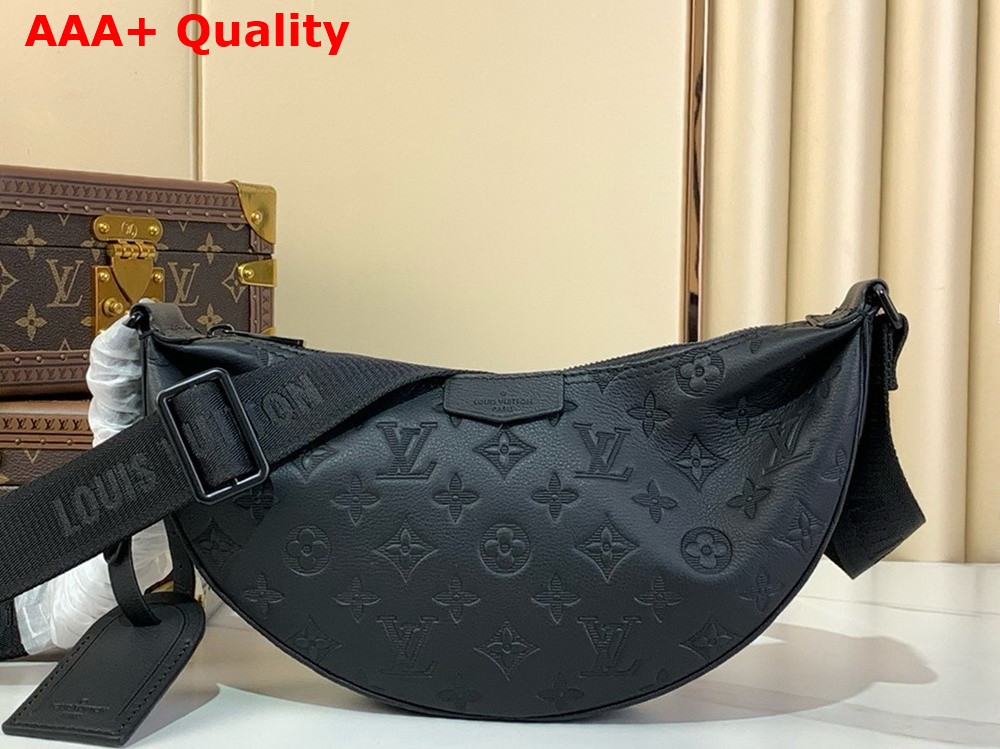 Louis Vuitton Hamac Bag PM Black Monogram Shadow Embossed Cowhide Leather M12510 Replica