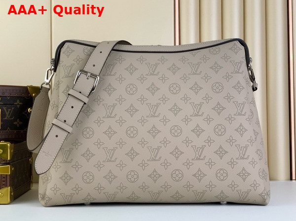 Louis Vuitton Hand It All MM Bag in Galet Gray Mahina Calfskin Replica