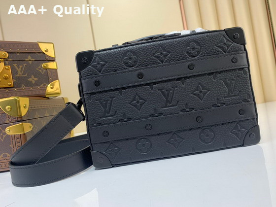 Louis Vuitton Handle Soft Trunk Black Taurillon Monogram Calf Leather M59163 Replica