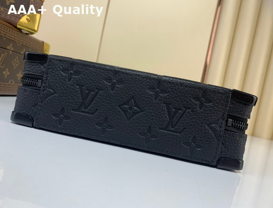 Louis Vuitton Handle Soft Trunk Black Taurillon Monogram Calf Leather M59163 Replica