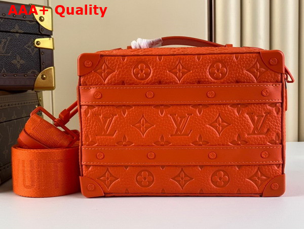 Louis Vuitton Handle Soft Trunk in Orange Taurillon Monogram Leather Replica