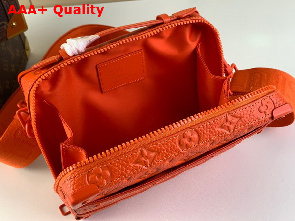 Louis Vuitton Handle Soft Trunk in Orange Taurillon Monogram Leather Replica