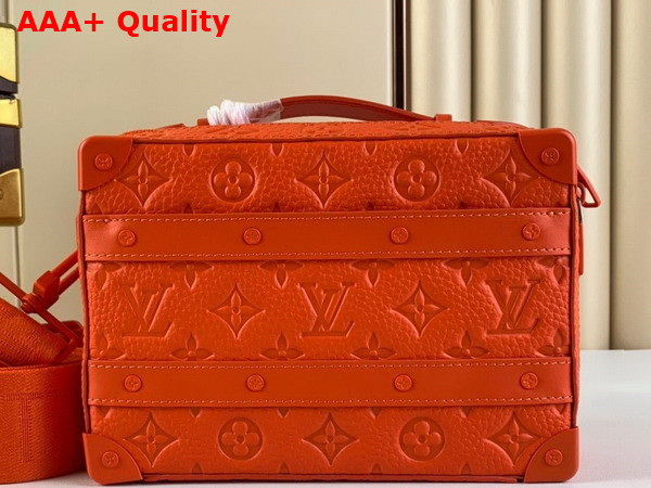 Louis Vuitton Handle Soft Trunk in Orange Taurillon Monogram Leather Replica