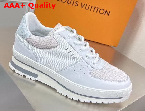 Louis Vuitton Harlem Richelieu Sneaker White Epi Leather Calf Leather and Textile Replica