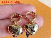 Louis Vuitton Heart Earrings Gold Color Hardware Replica