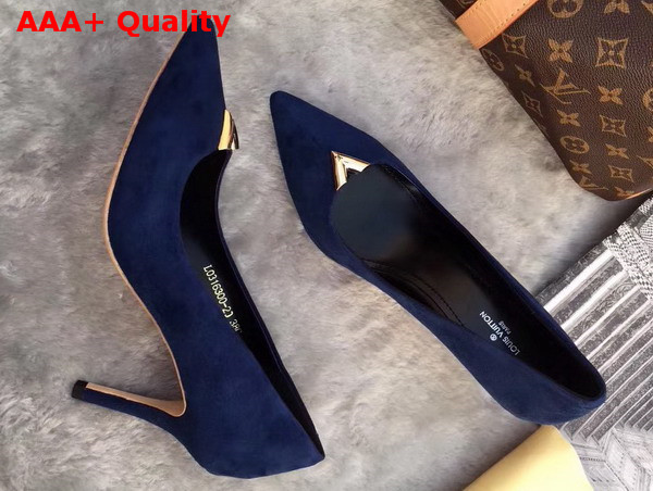 Louis Vuitton Heartbreaker Pump Navy Blue Suede Calf Leather Replica