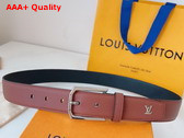 Louis Vuitton Heritage 35mm Belt in Tobacco Leather M8559Q Replica