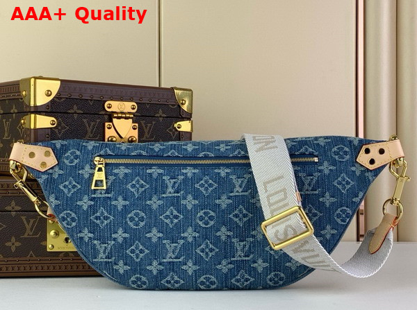 Louis Vuitton High Rise Bumbag in Blue Monogram Denim M46837 Replica