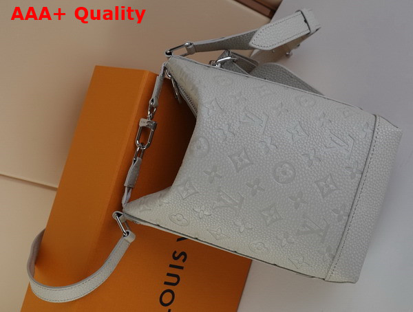 Louis Vuitton Hobo Cruiser PM Light Grey Taurillon Monogram Embossed Cowhide Leather Replica